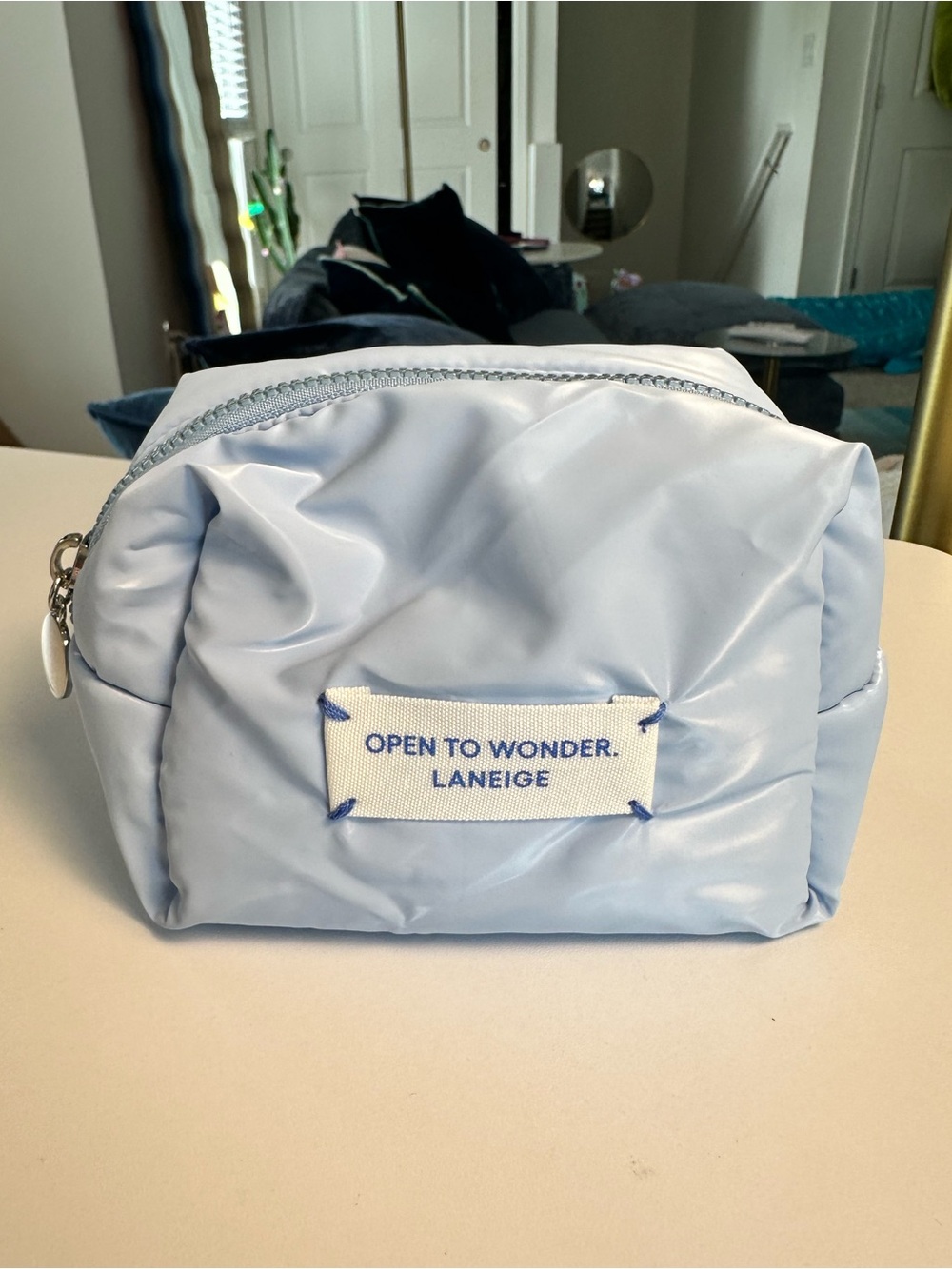 Laneige 'Open to Wonder’ Puffy Small Cosmetic Case in Light Blue